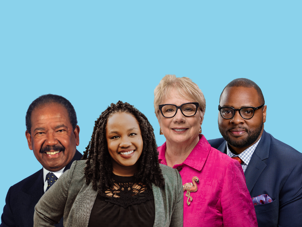Light blue background with 2022 award winner headshots grouped together and center aligned