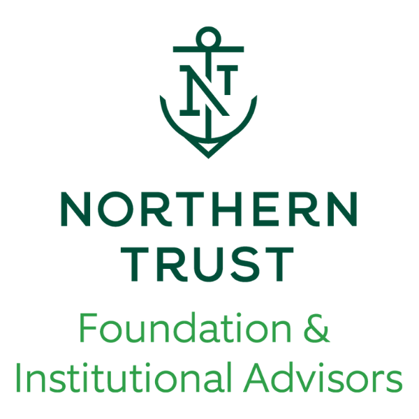 Northern Trust Logo with dark green capital font and Foundation and Institutional Advisors in light green beneath. The Anchor has an overlapping N above the text
