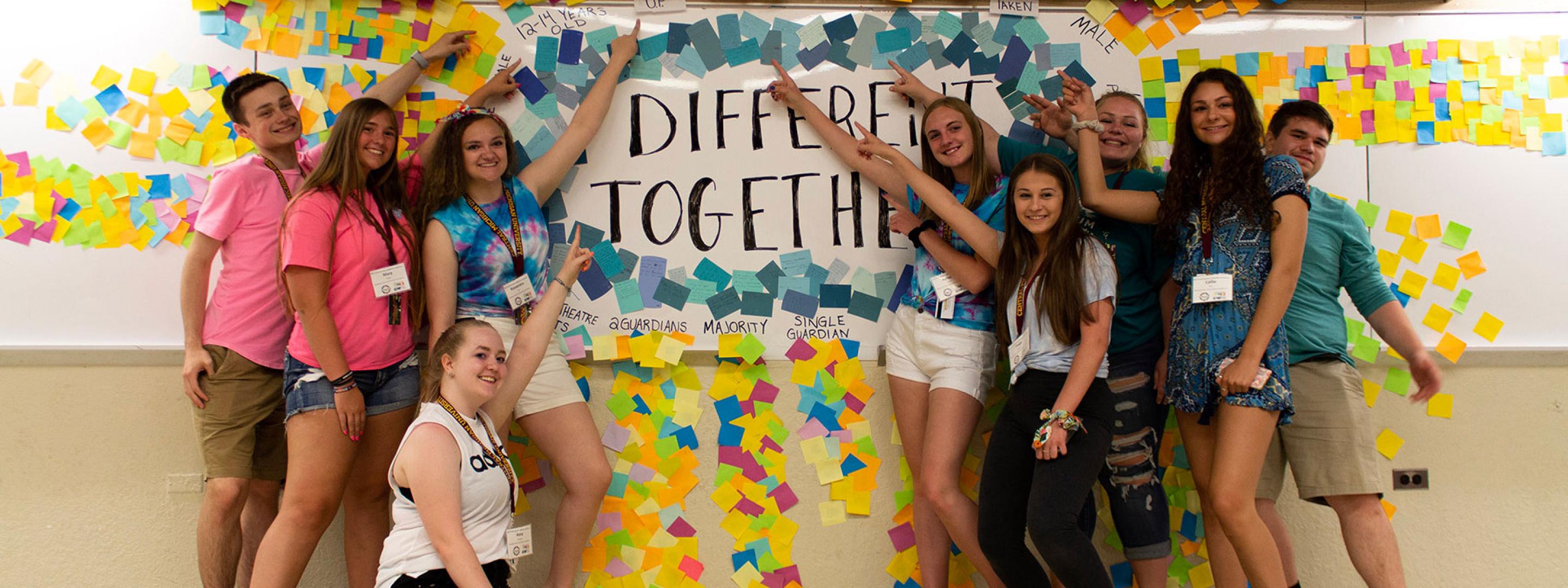 YAC committee members with different together sign