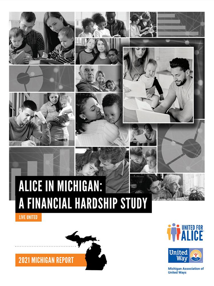 ALICE in Michigan: 2021 Michigan Report Cover