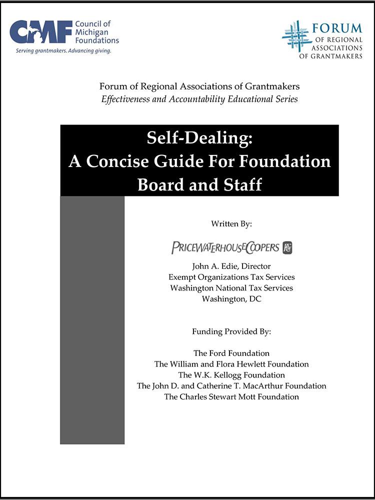 Self-Dealing: A Concise Guide for Foundation Board and Staff Cover