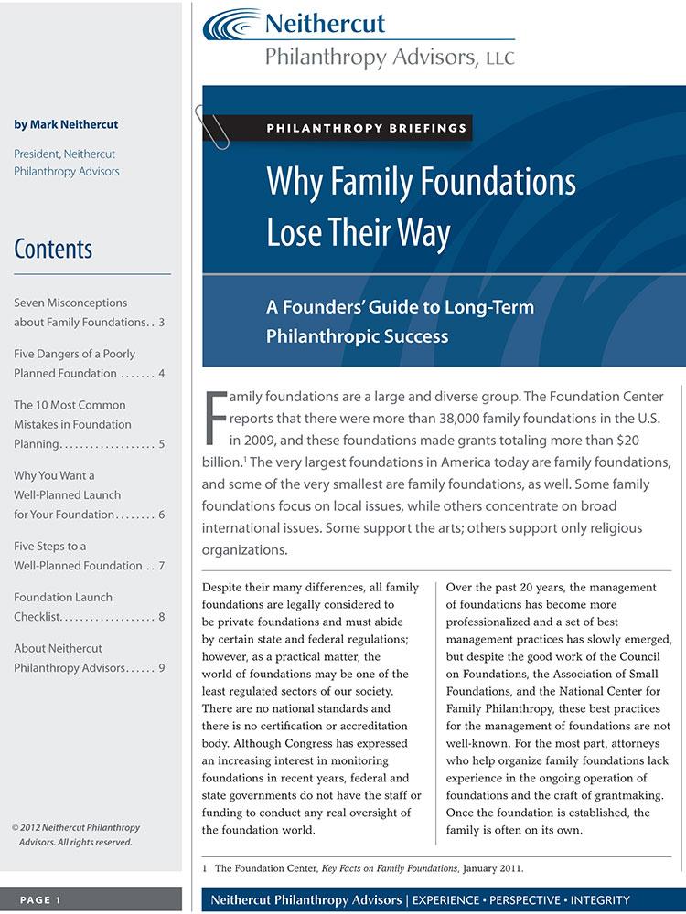 Why Family Foundations Lose Their Way