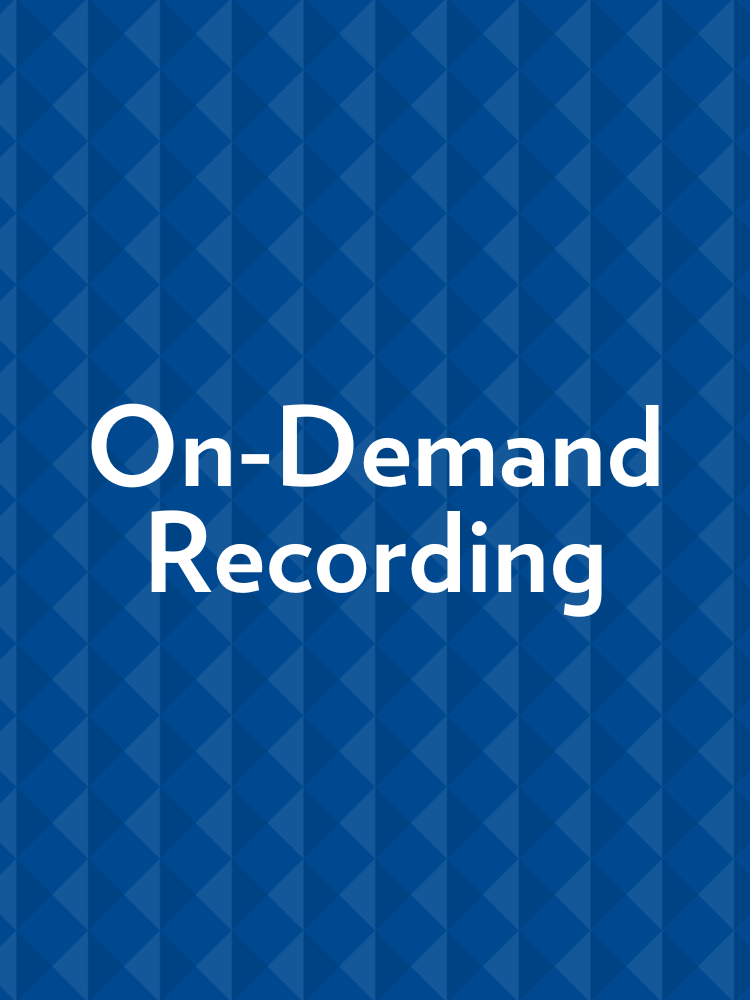 On-Demand Recording Cover Image on a Blue Background