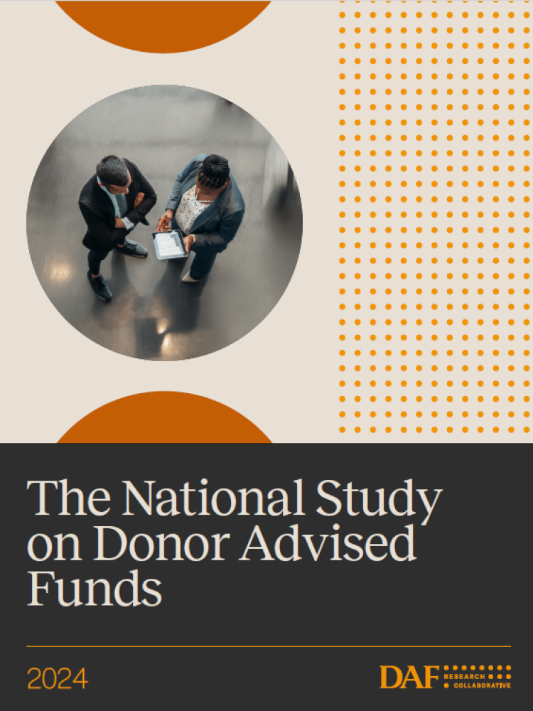 The National Study on Donor Advised Funds cover photo for the report from the DAF Research Collaborative from 2024