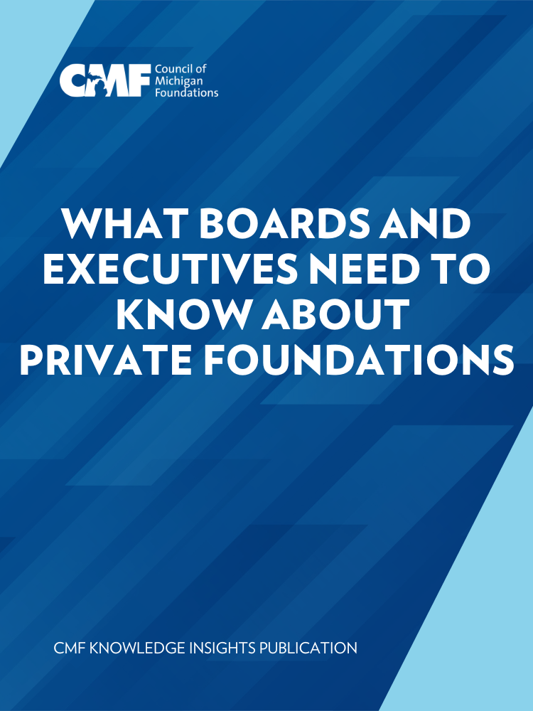 Cover photo for ask CMF report entitled What Boards and Executives need to know about Private Foundations