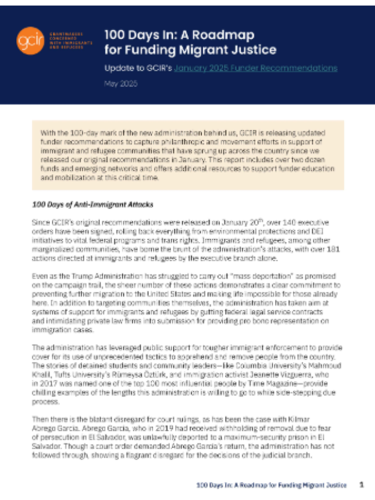 A screenshot of the front page of this report with the title at the top, a description of the update and the logo of the organization in the corner