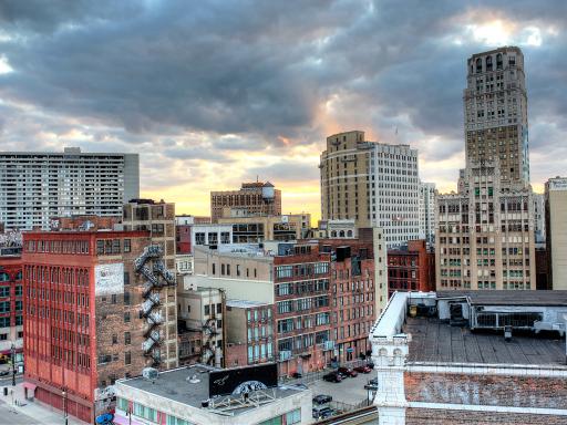 photo of downtown detroit