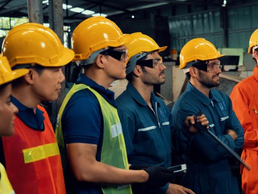 A group of workers in hardhats