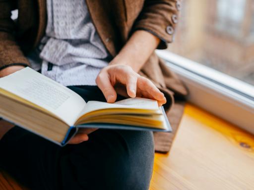 A person reading.