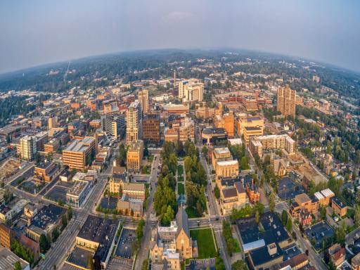 An aerial view of Kalamazoo