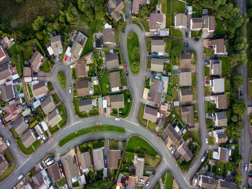 Aerial view of a community 