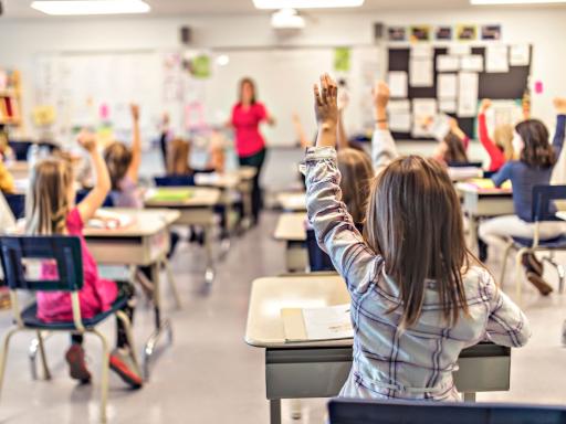 Children in a classroom.