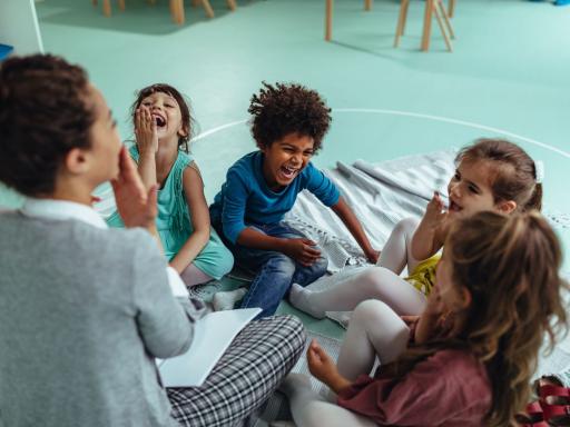 A group of children in a child care setting.