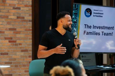 Daniel Williams speaking at an Initiative cohort gathering.
