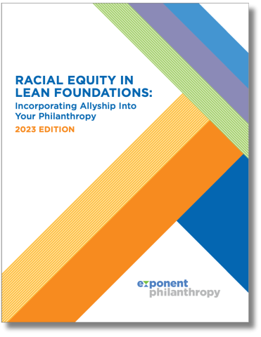 Cover Photo for Racial Equity in lean Foundations 2023 report