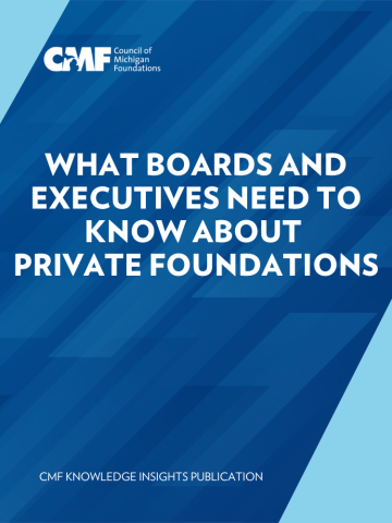 Cover photo for ask CMF report entitled What Boards and Executives need to know about Private Foundations