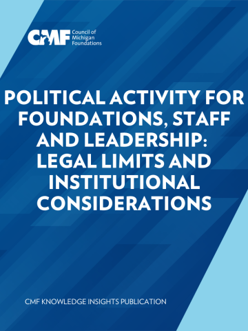 Cover image for Ask CMF Report regarding Political Activity for Foundations Staff and Leadership: Legal Limits and Institutional Considerations