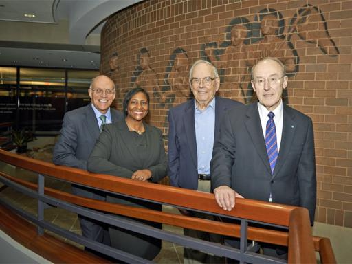 Dr. Bill Richardson with La June Montgomery Tabron and colleagues