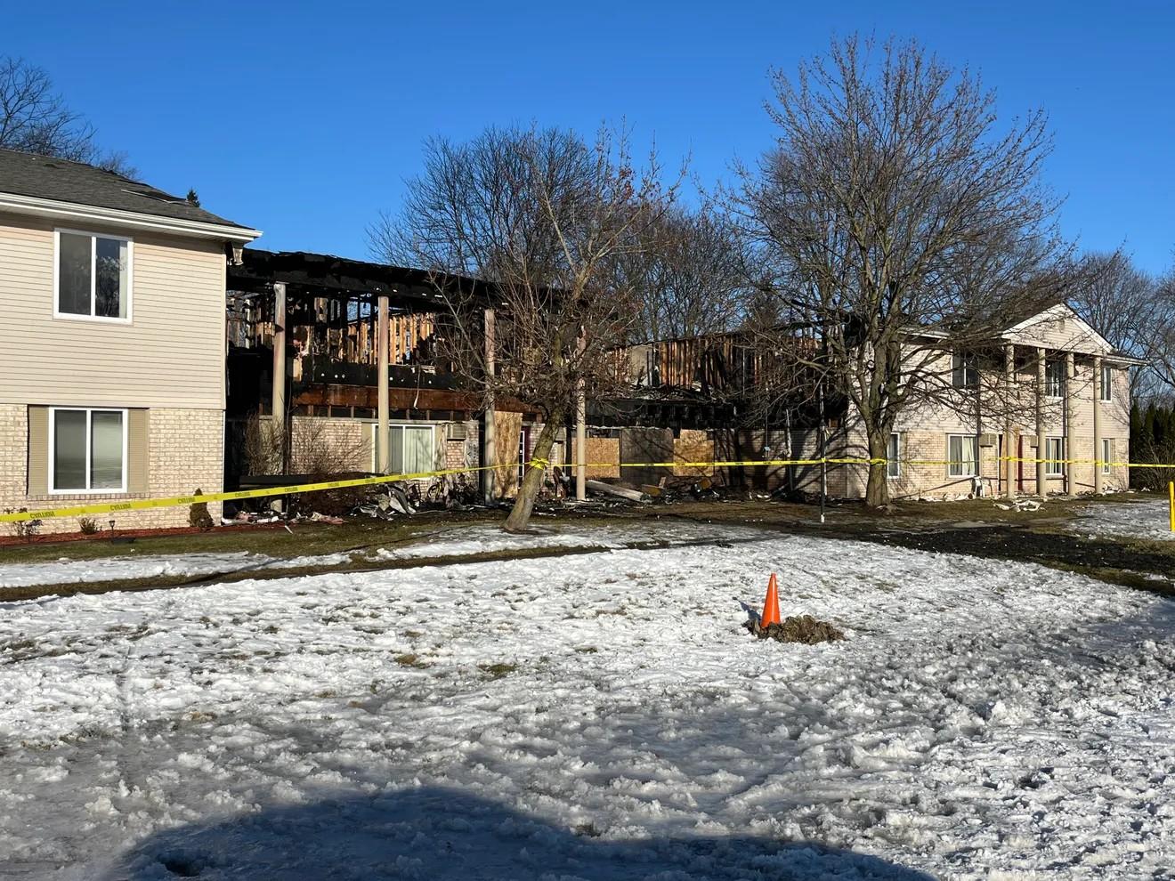 Aftermath of a fire at a St. Clair County apartment complex. Image source: Verne Westrick