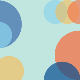 Placeholder image of circles in blues, yellows and oranges